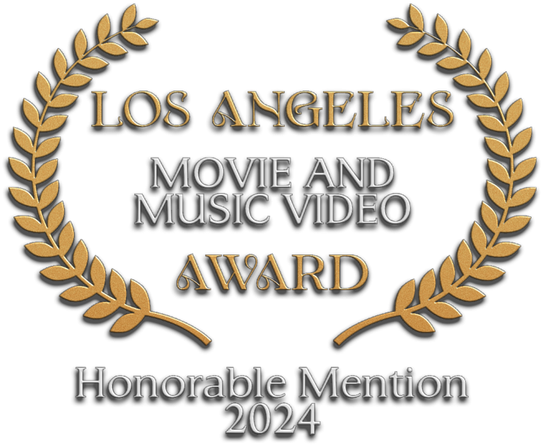 Auszeichnung für Honorable Mention 2024 bei Los Angeles Movie and Music Video AWARD.