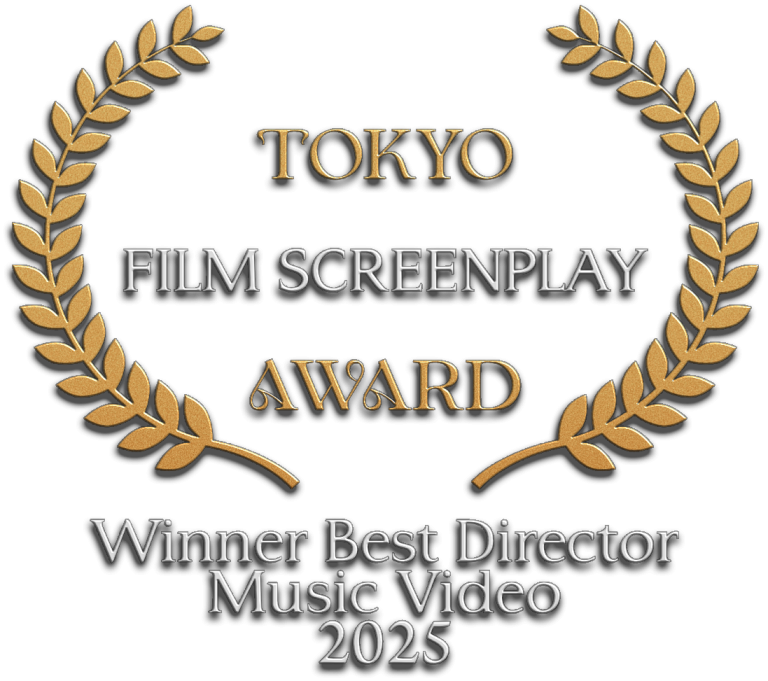 Auszeichnung für Winner Best Director Music Video 2025 bei Tokyo Film Screenplay AWARD.